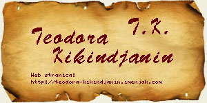 Teodora Kikinđanin vizit kartica